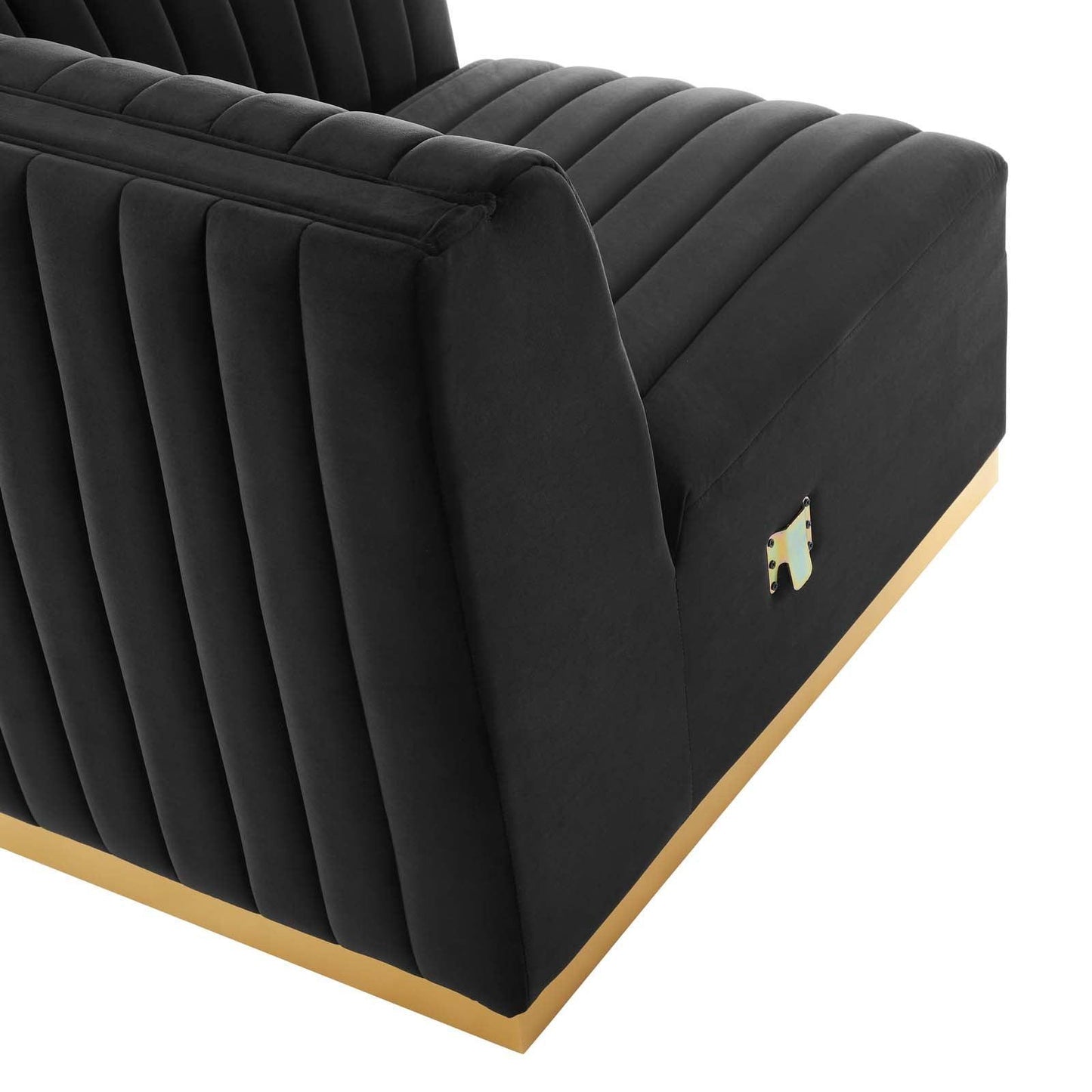 Conjure Channel Tufted Performance Velvet 4-Piece Sofa, EEI-5845 FredCo