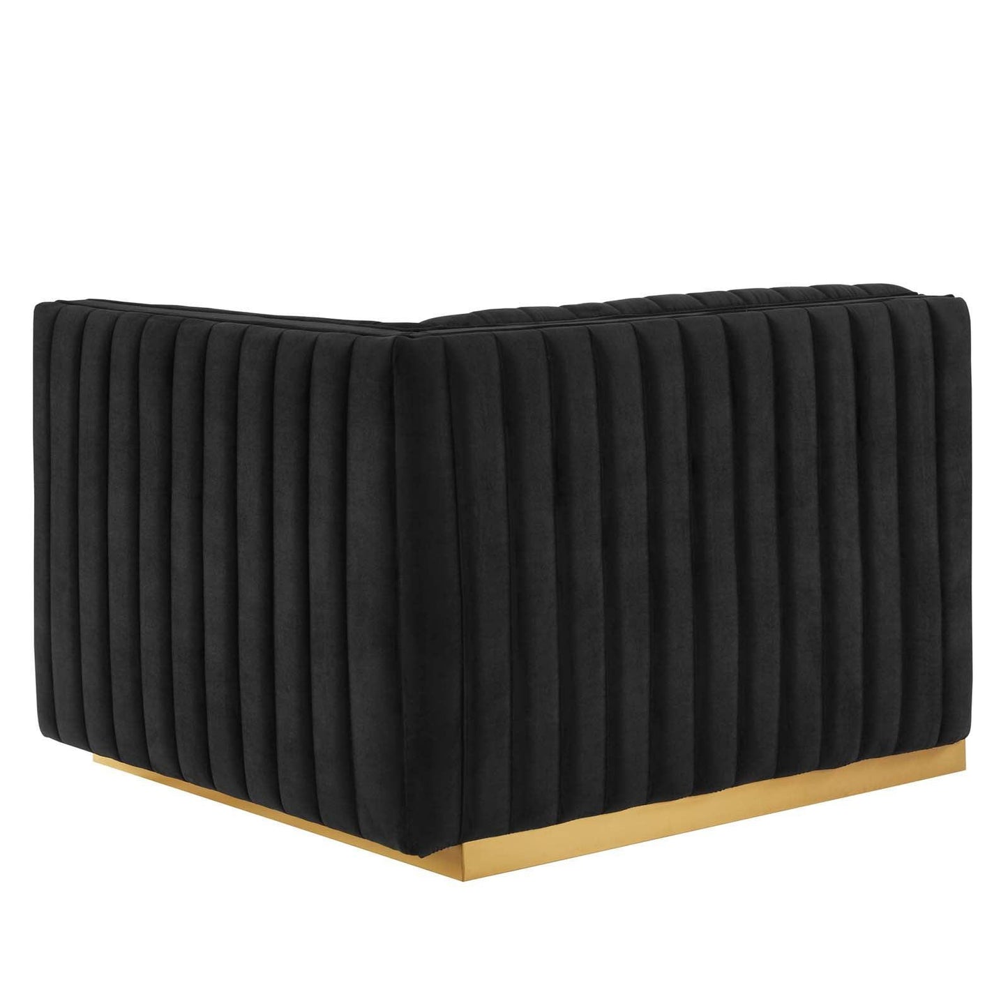 Conjure Channel Tufted Performance Velvet 4-Piece Sofa, EEI-5845 FredCo