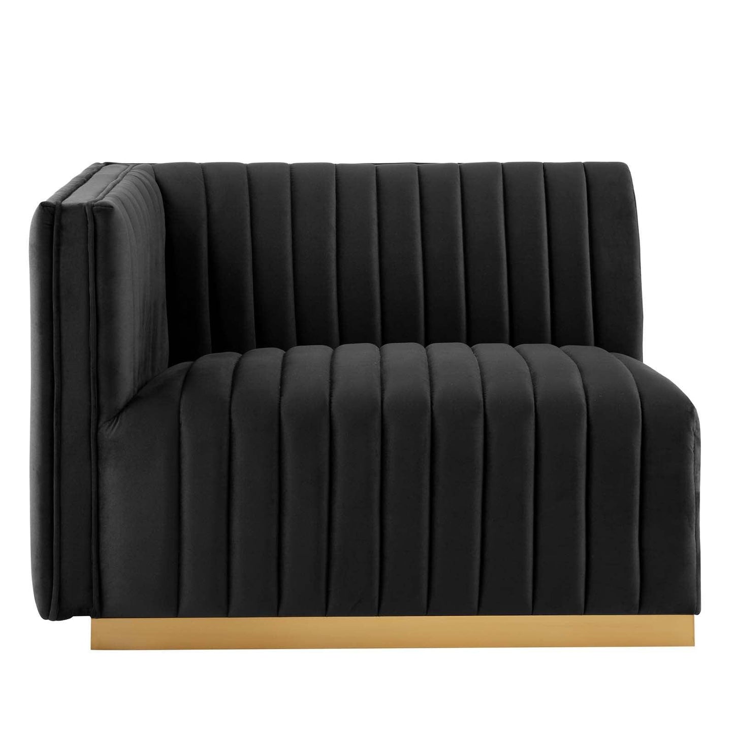 Conjure Channel Tufted Performance Velvet 4-Piece Sofa, EEI-5845 FredCo