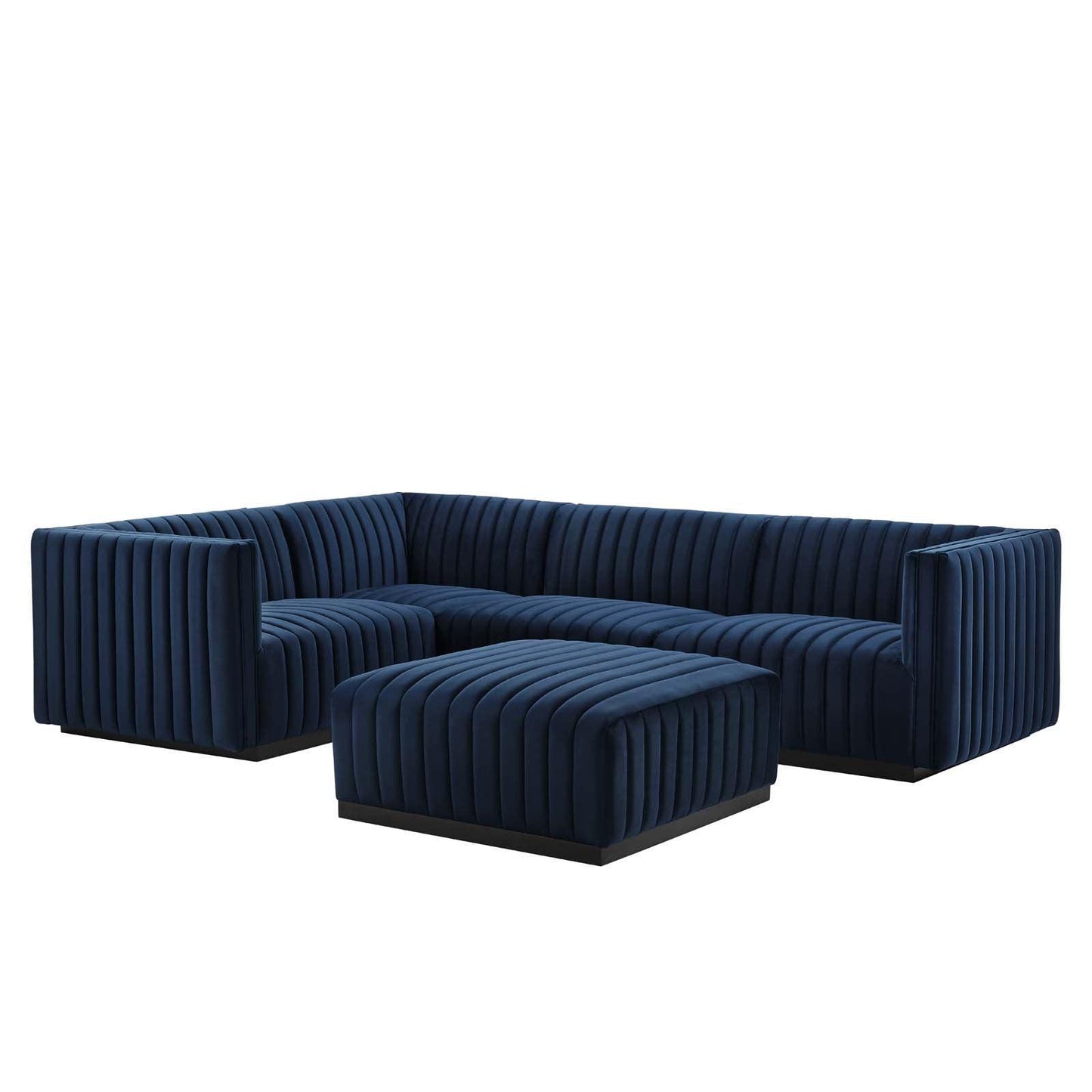 Conjure Channel Tufted Performance Velvet 5-Piece Sectional, EEI-5774 FredCo