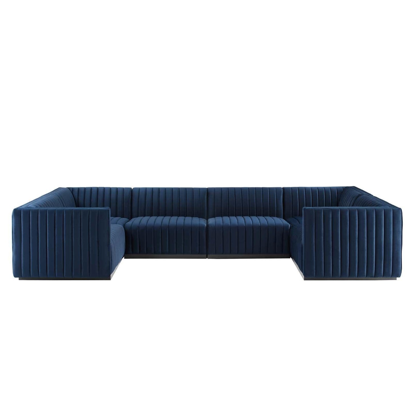 Conjure Channel Tufted Performance Velvet 6-Piece Sectional, EEI-5773 FredCo