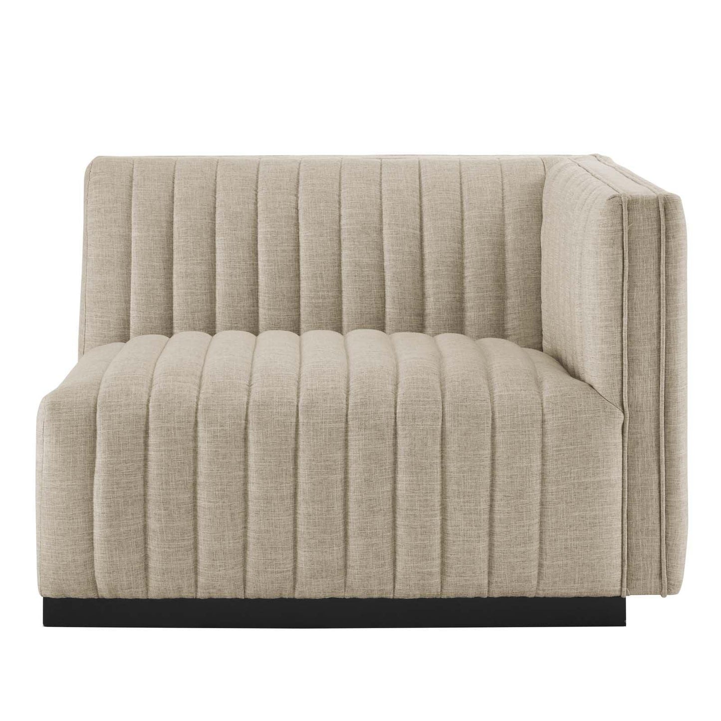 Conjure Channel Tufted Upholstered Fabric 4-Piece L-Shaped Sectional, EEI-5792 FredCo