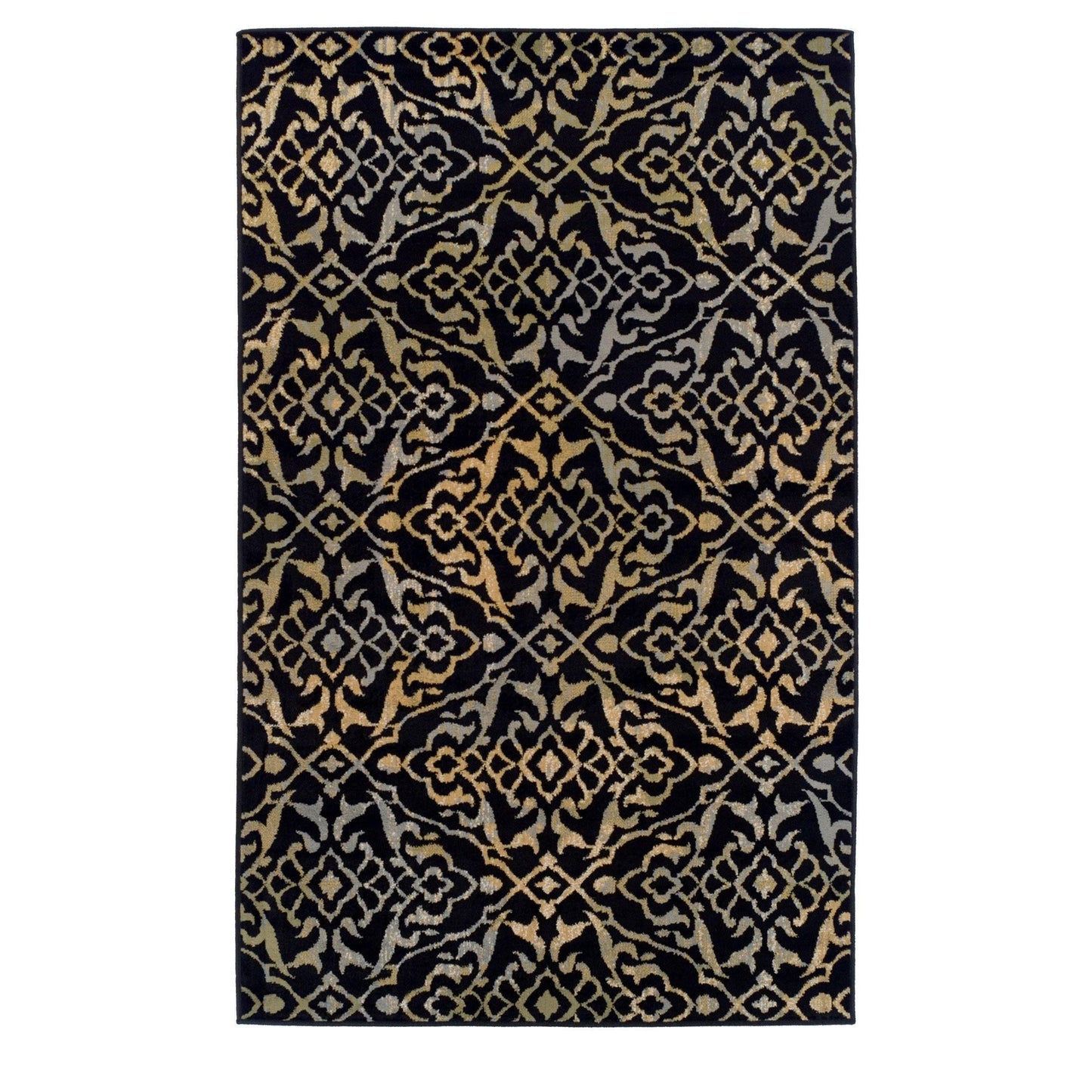 Corbin Modern Damask Contemporary Rug FredCo