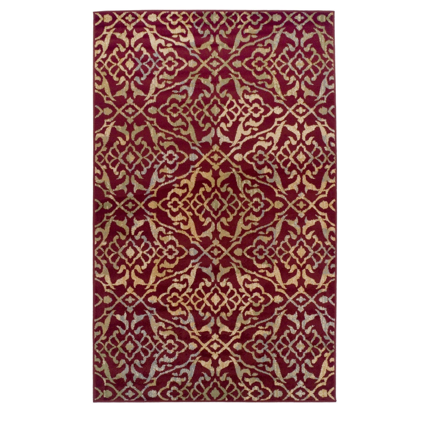 Corbin Modern Damask Contemporary Rug FredCo