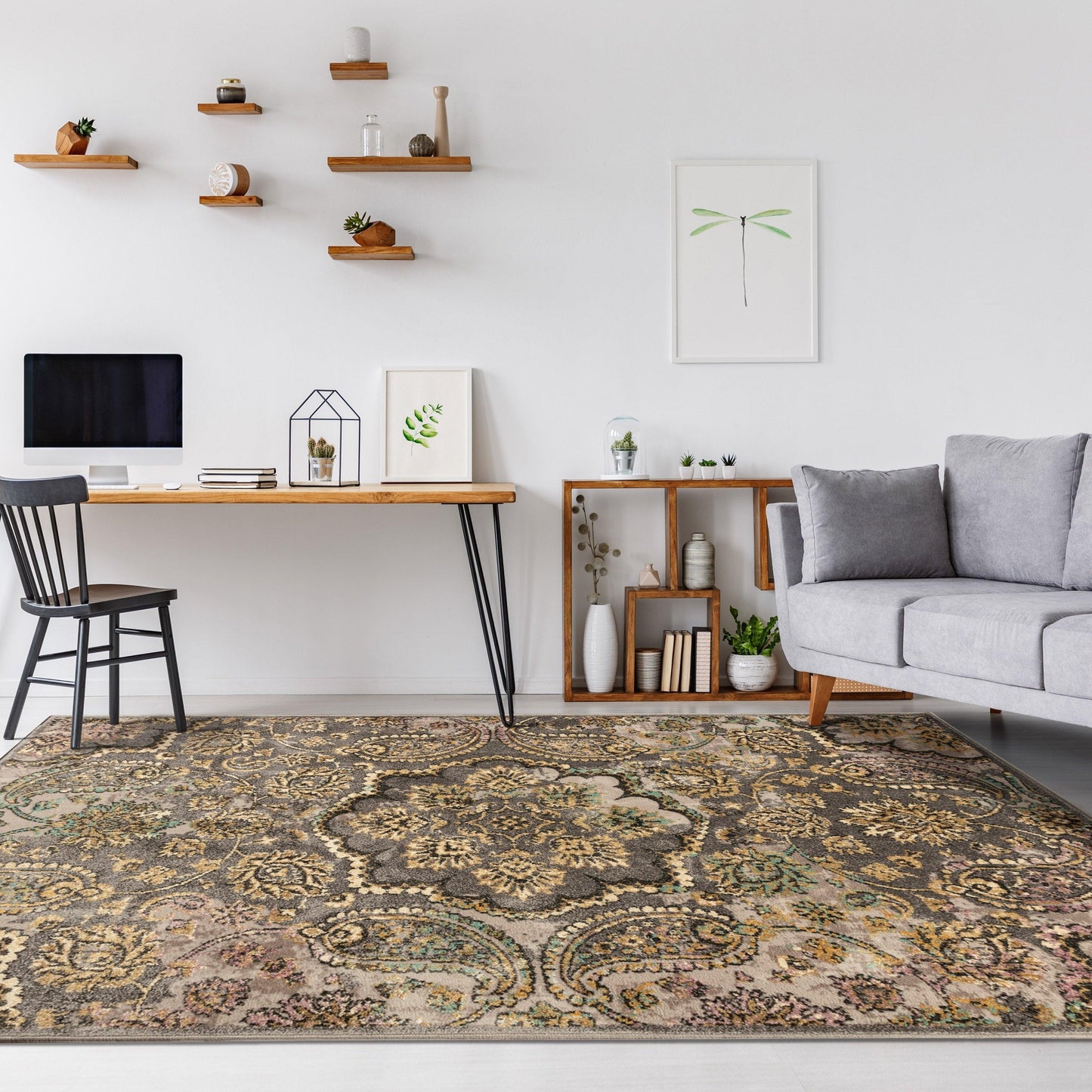 Cypress Oriental Floral Paisley Rug FredCo