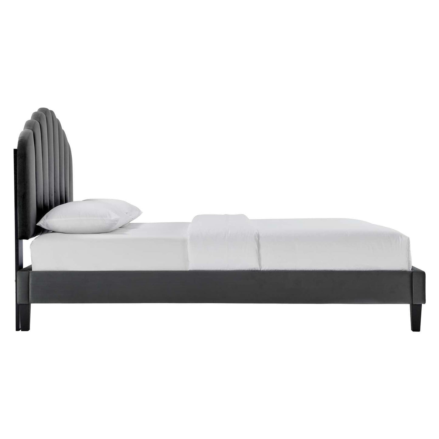 Daisy Performance Velvet Queen Platform Bed, MOD-6287 FredCo