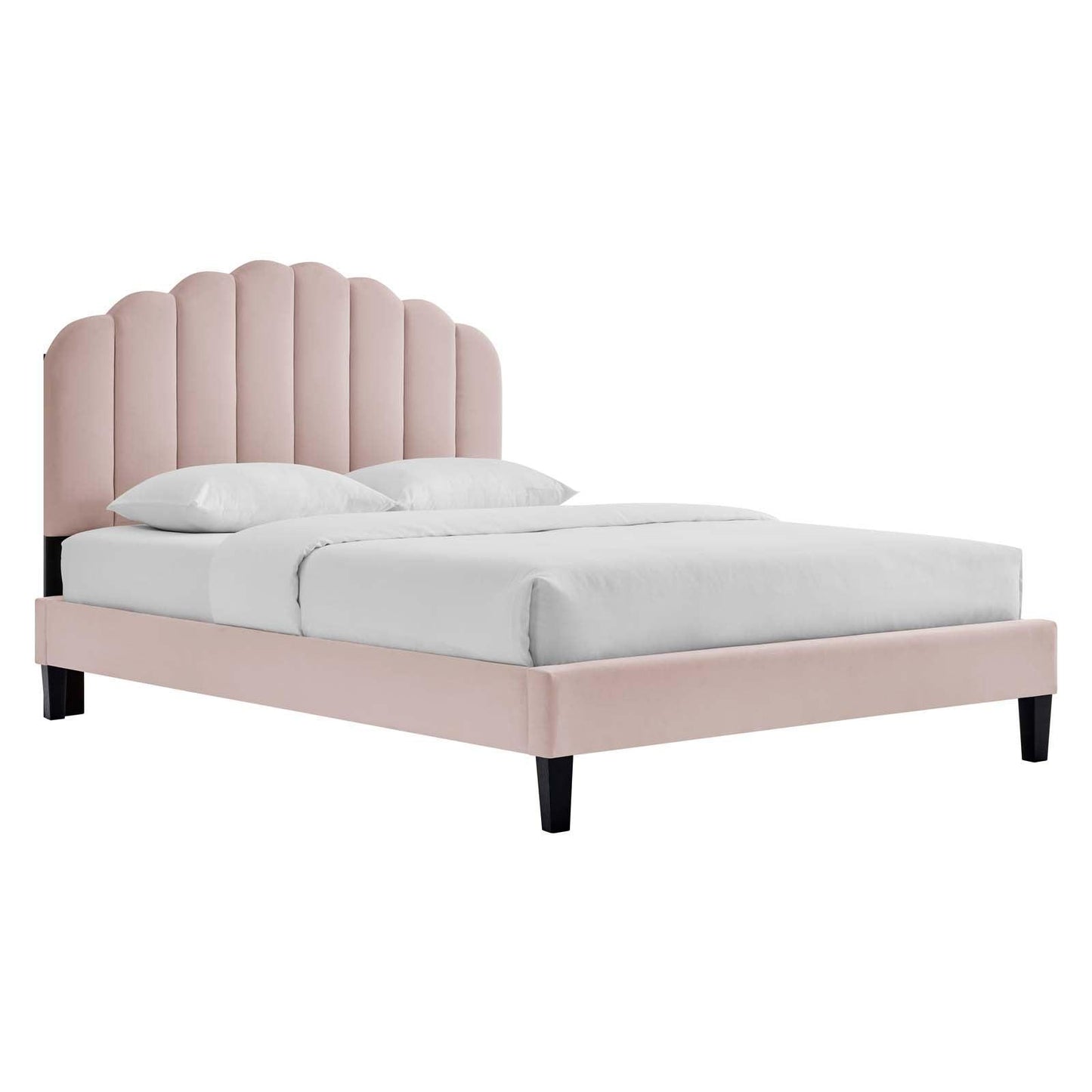 Daisy Performance Velvet Queen Platform Bed, MOD-6287 FredCo