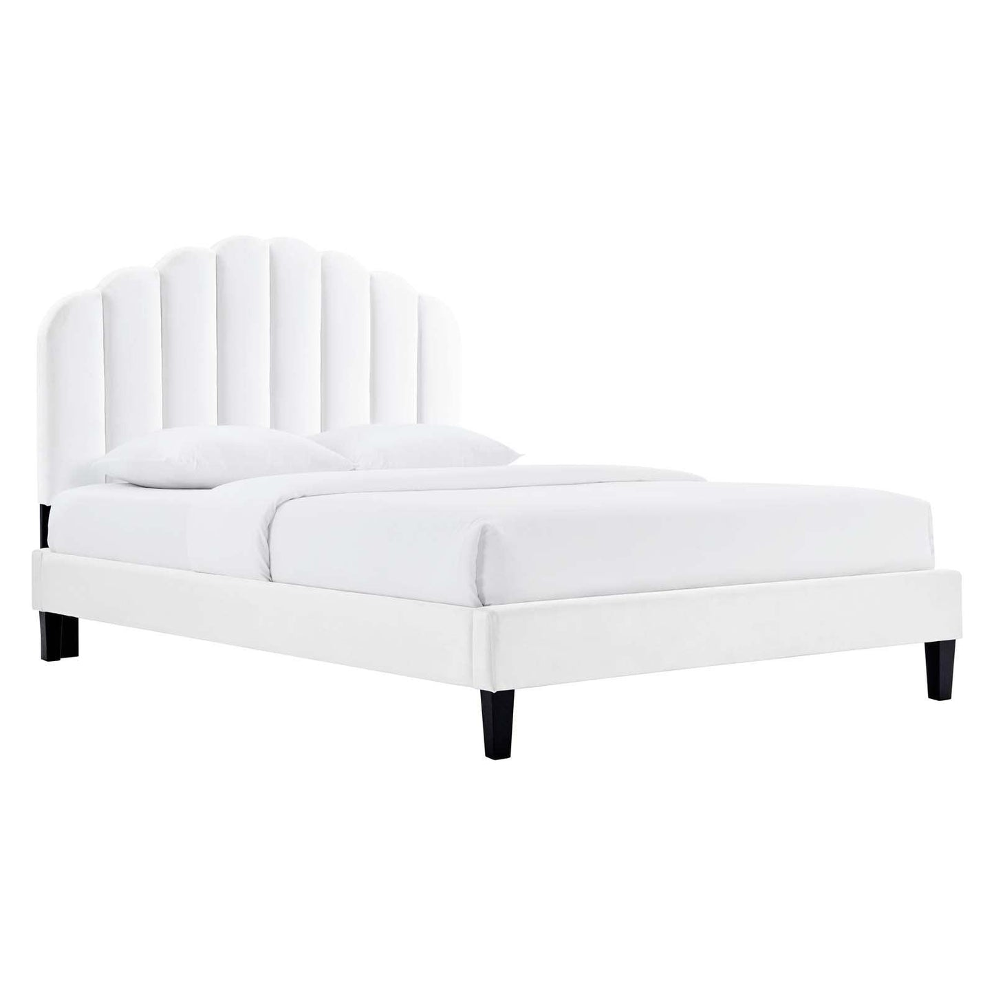 Daisy Performance Velvet Queen Platform Bed, MOD-6287 FredCo