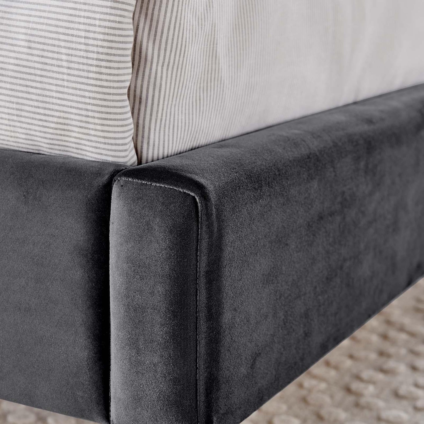 Daisy Performance Velvet Queen Platform Bed, MOD-6287 FredCo