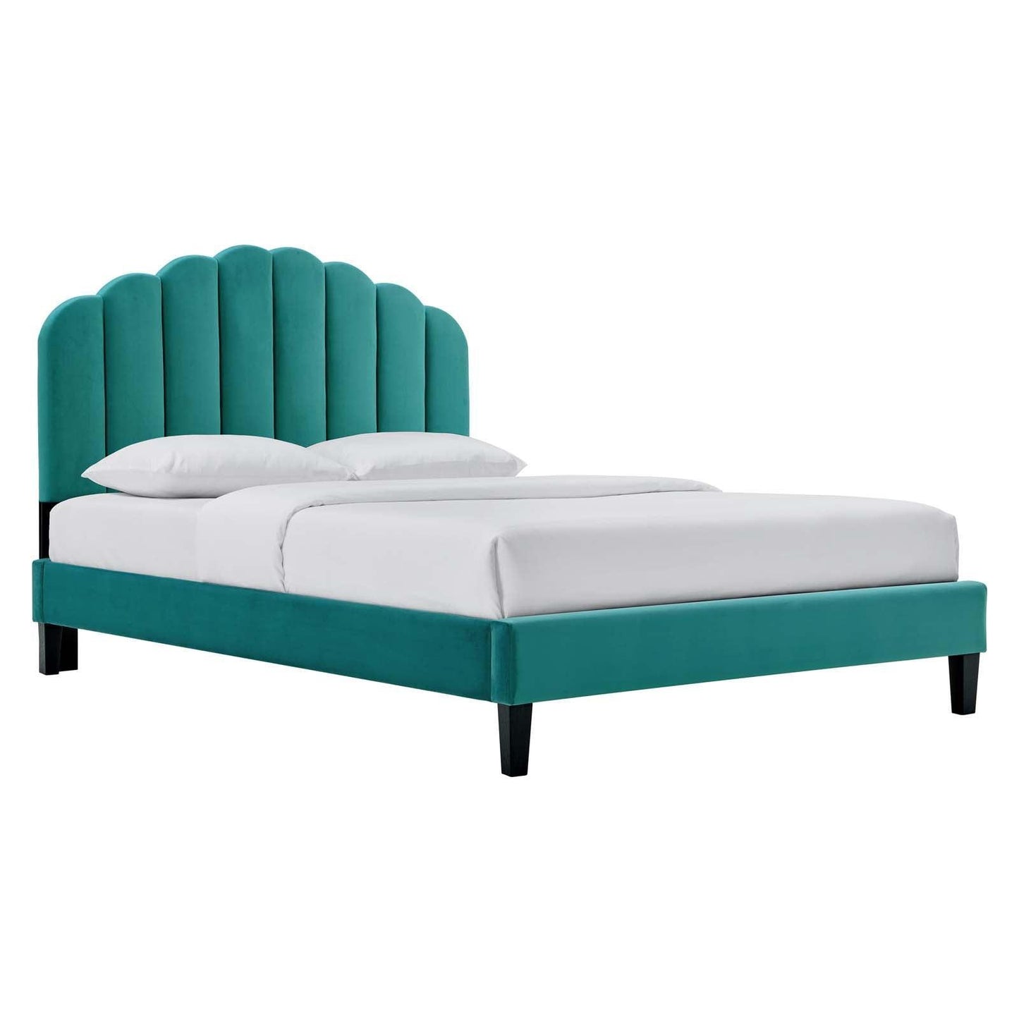 Daisy Performance Velvet Queen Platform Bed, MOD-6287 FredCo