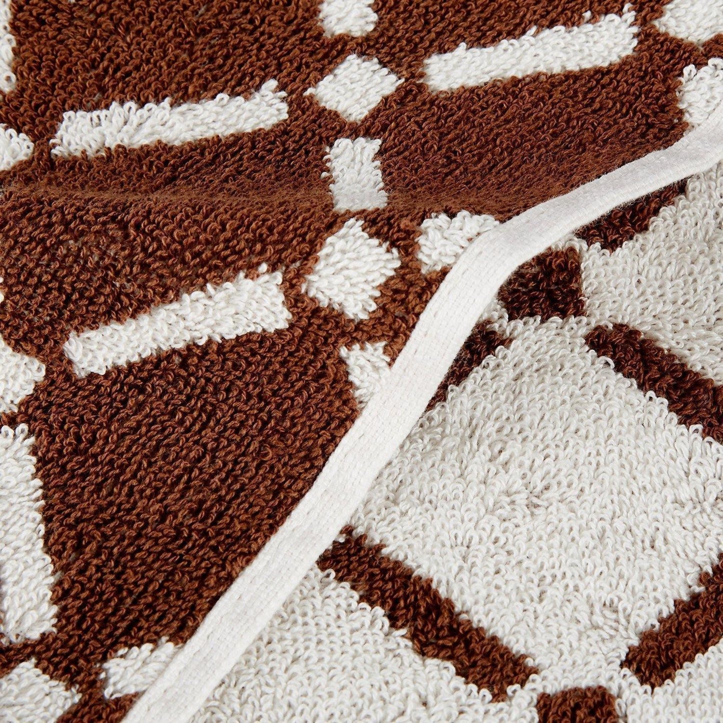 Diamond Geometric Plush Combed Cotton Absorbent 6-Piece Towel Set FredCo