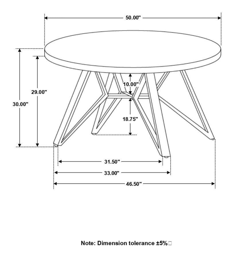 Dining Table 5 PC Set 193801-S5 Coaster FredCo
