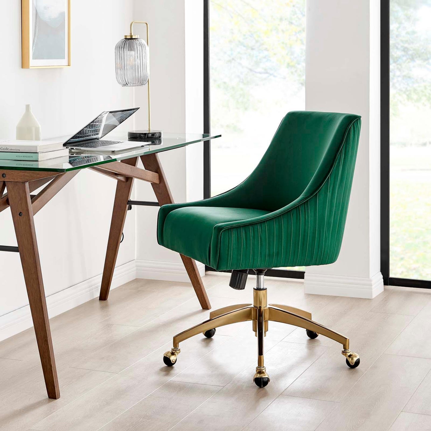 Discern Performance Velvet Office Chair, EEI-5080 FredCo