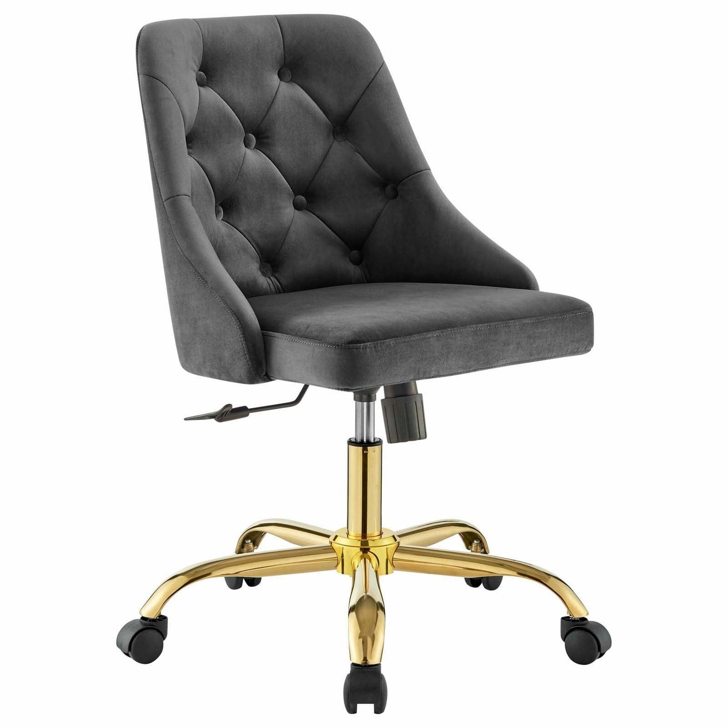 Distinct Tufted Swivel Performance Velvet Office Chair, EEI-4368 FredCo