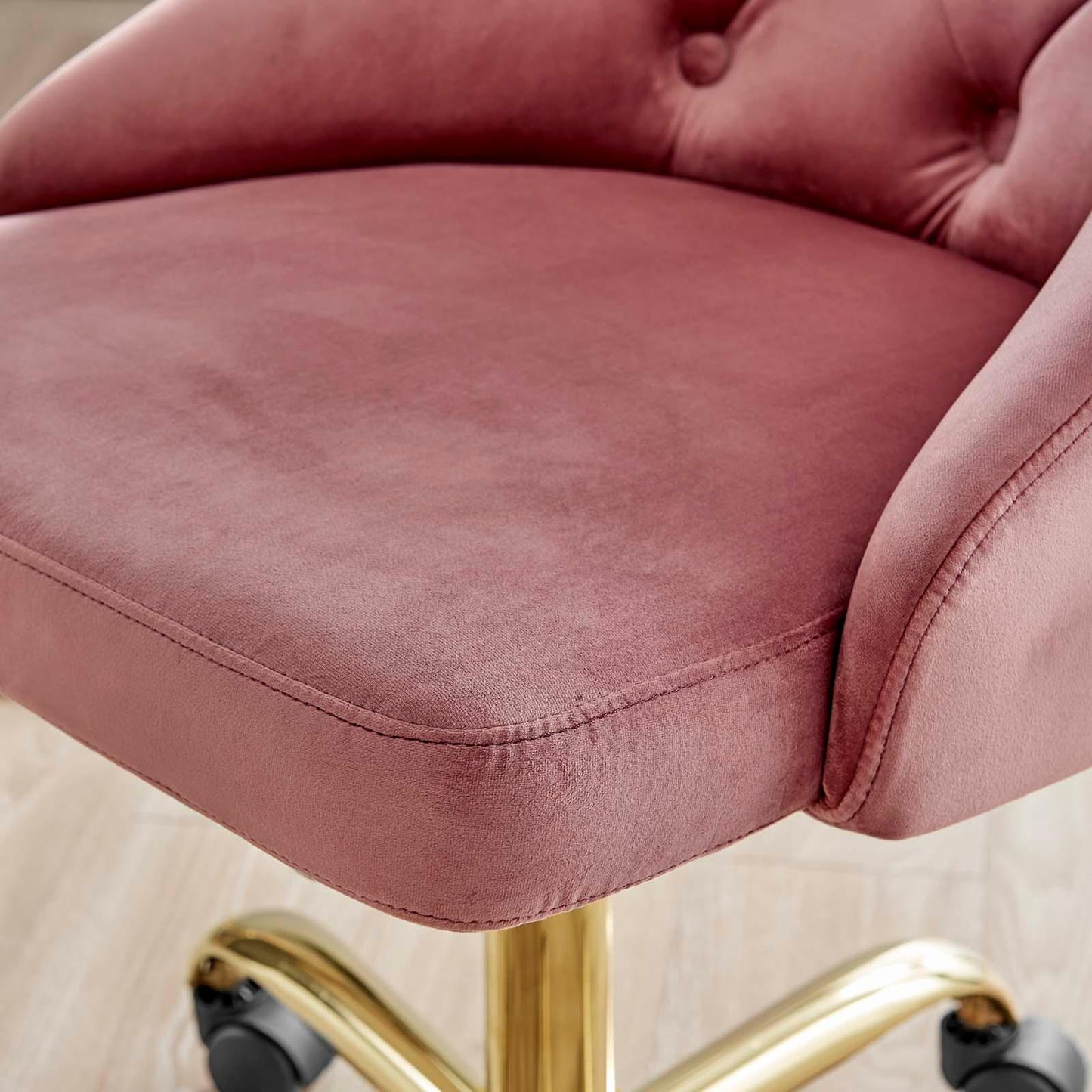 Distinct Tufted Swivel Performance Velvet Office Chair, EEI-4368 FredCo
