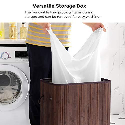 Divided Laundry Hamper with Lid FredCo