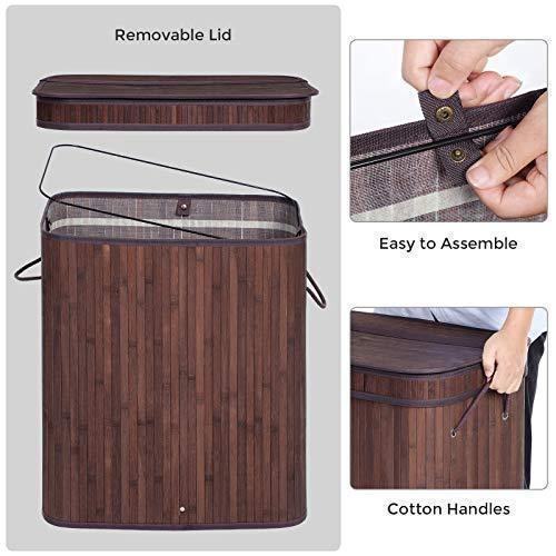 Divided Laundry Hamper with Lid FredCo
