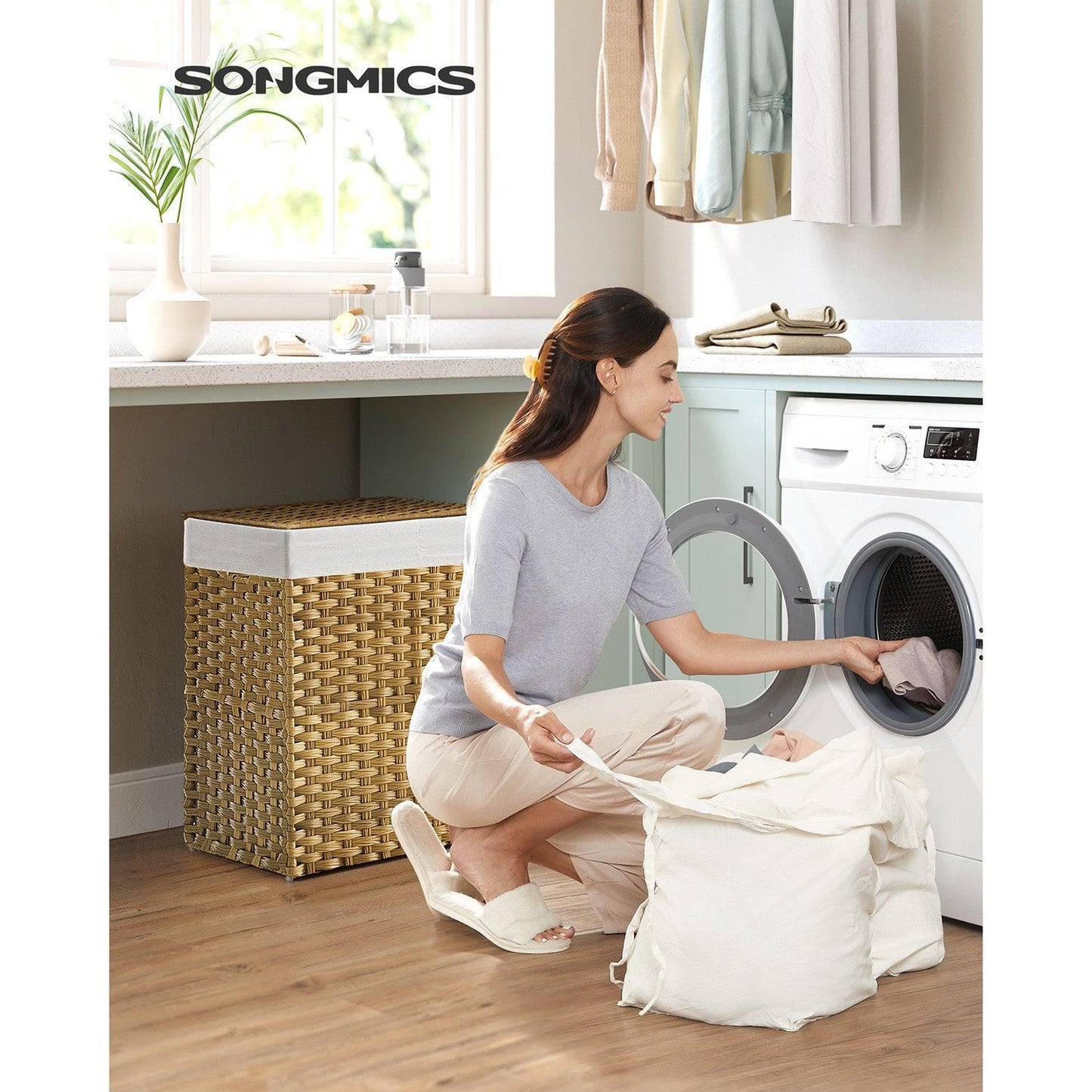 Double Laundry Hamper for Bathroom-ULCB251N01V1 FredCo