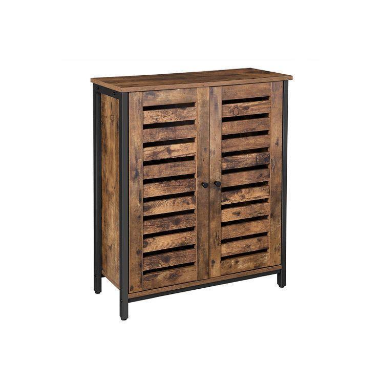 Double Louvered Doors Cabinet FredCo