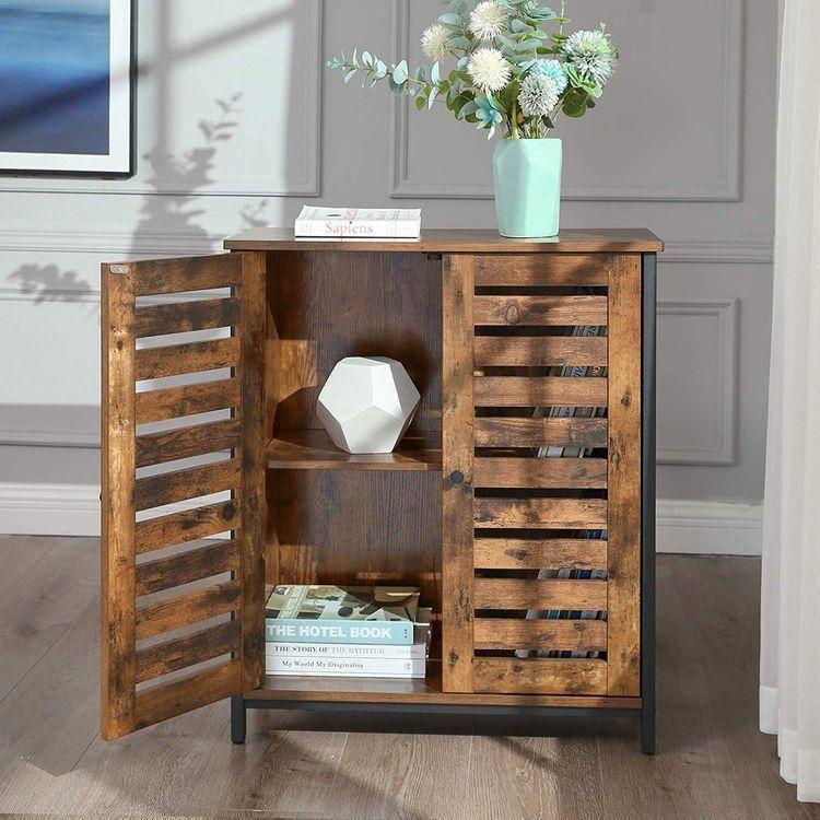 Double Louvered Doors Cabinet FredCo