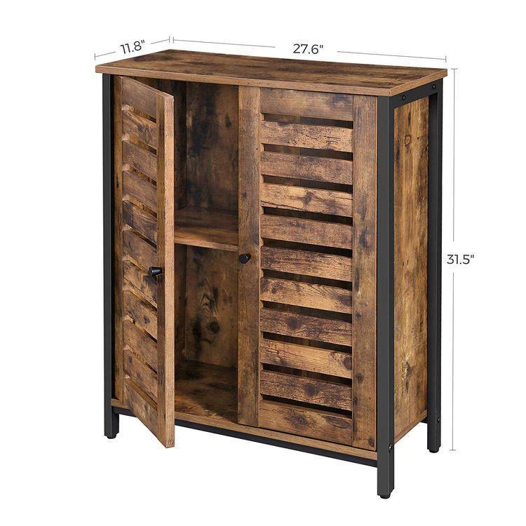 Double Louvered Doors Cabinet FredCo