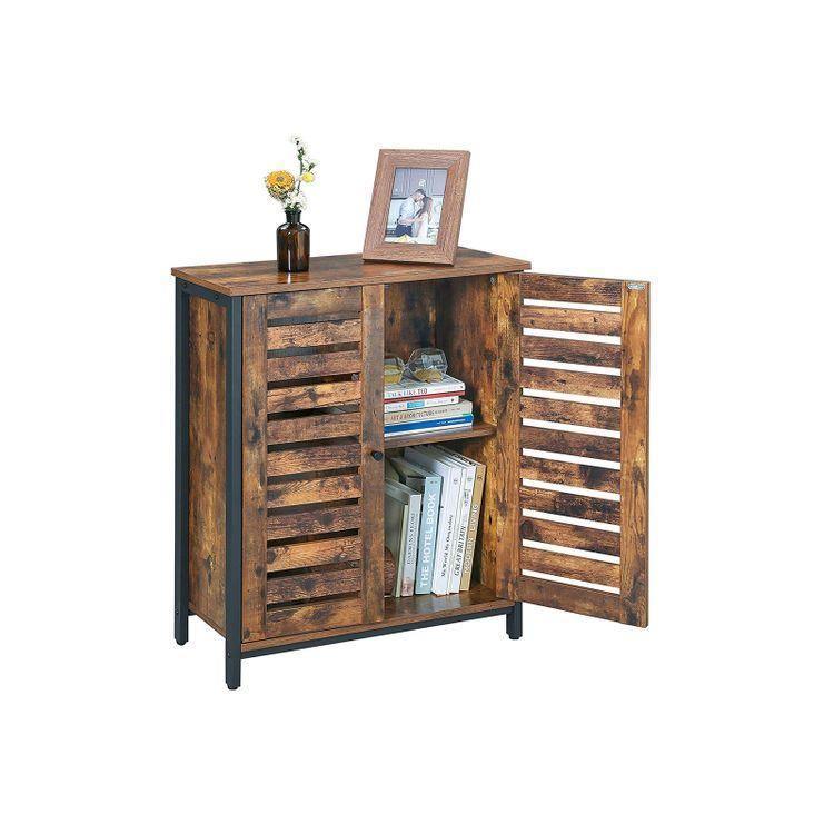 Double Louvered Doors Cabinet FredCo