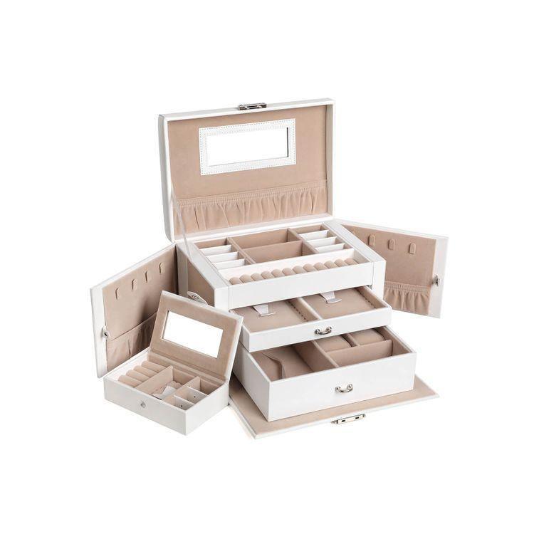 Dual Case Jewelry Organizer White FredCo