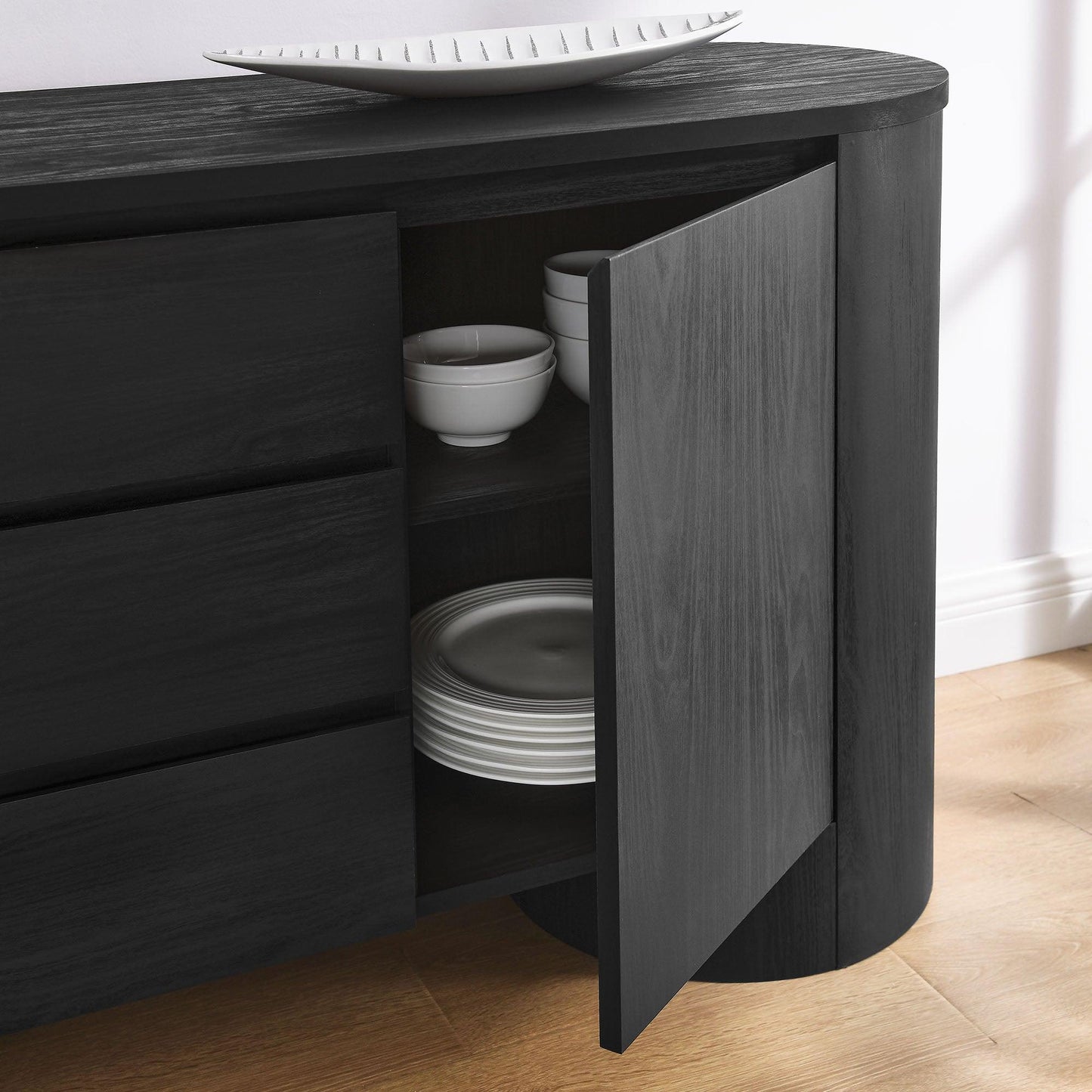Duval 71" Rounded Sideboard Storage Cabinet by Modway FredCo