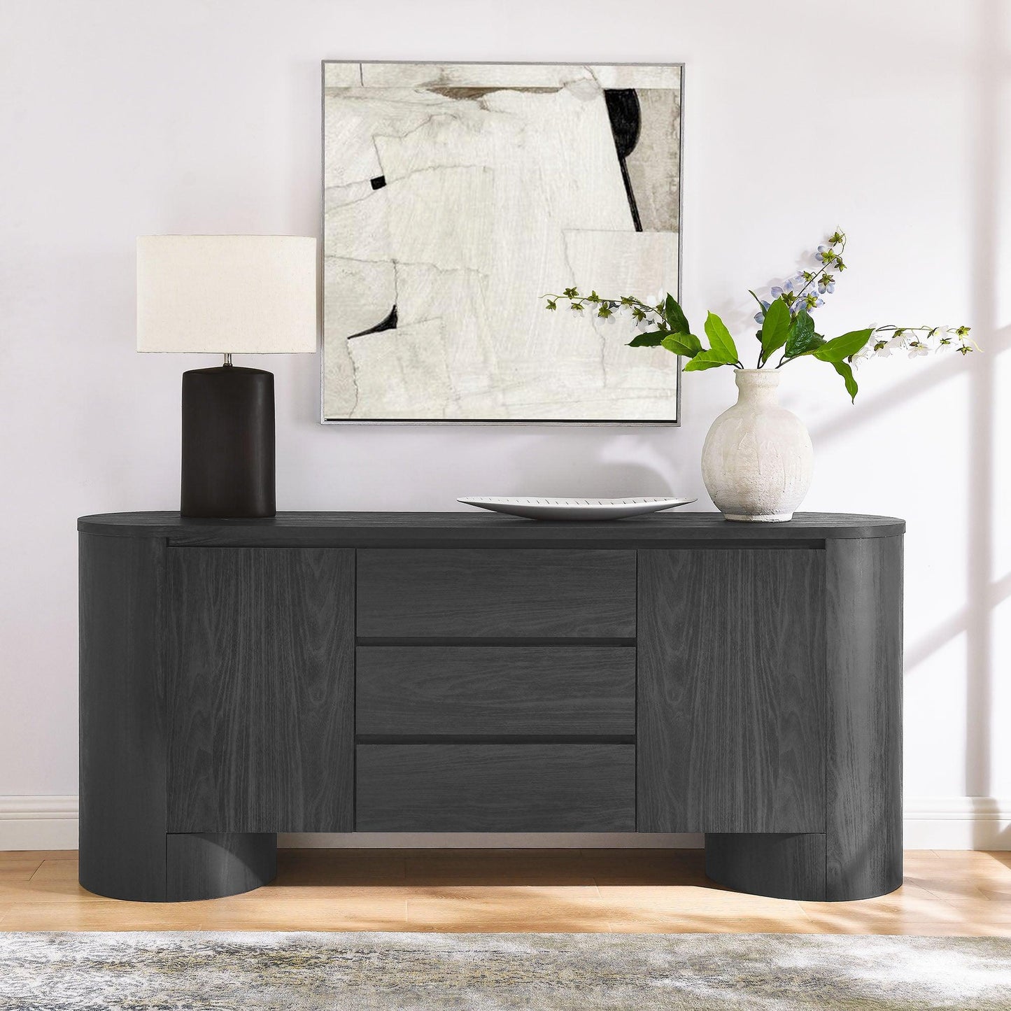 Duval 71" Rounded Sideboard Storage Cabinet by Modway FredCo