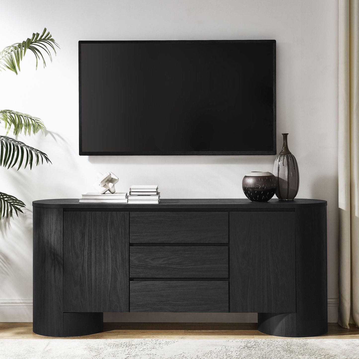 Duval 71" Rounded Sideboard Storage Cabinet by Modway FredCo