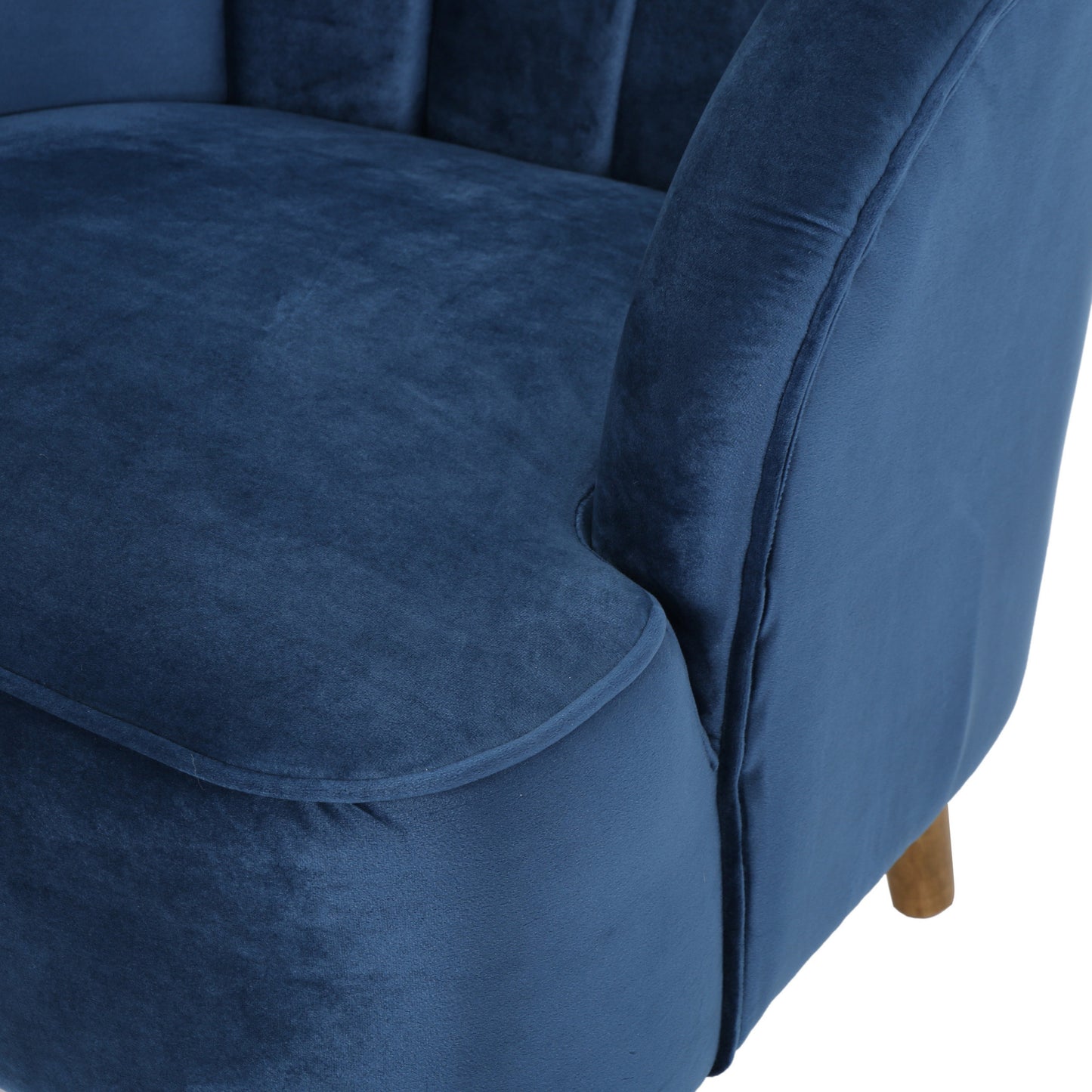 Accent Chair, Club Armchair, Modern Reading Chair, Antique Navy Blue Altay Velvet FredCo