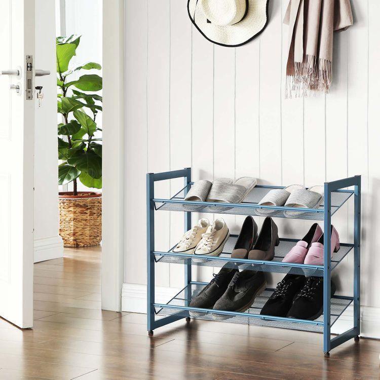 Ebony Blue Shoe Rack FredCo