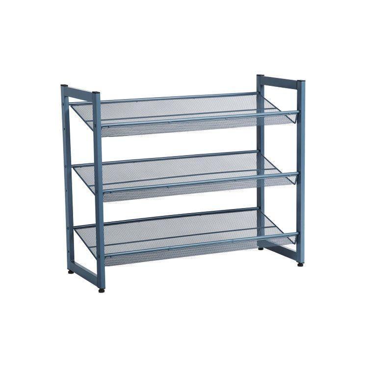 Ebony Blue Shoe Rack FredCo
