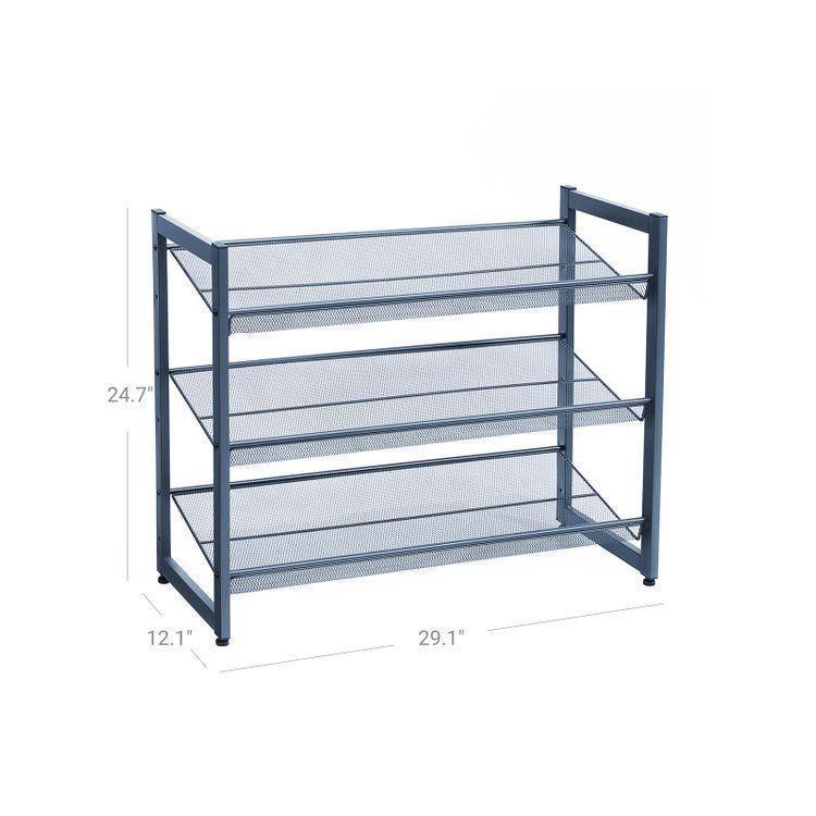 Ebony Blue Shoe Rack FredCo