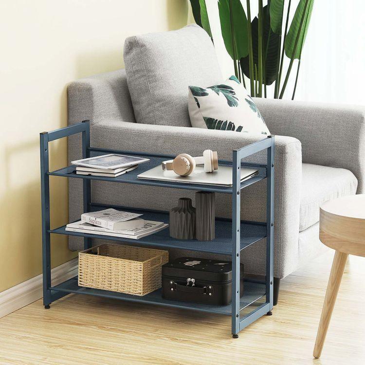 Ebony Blue Shoe Rack FredCo