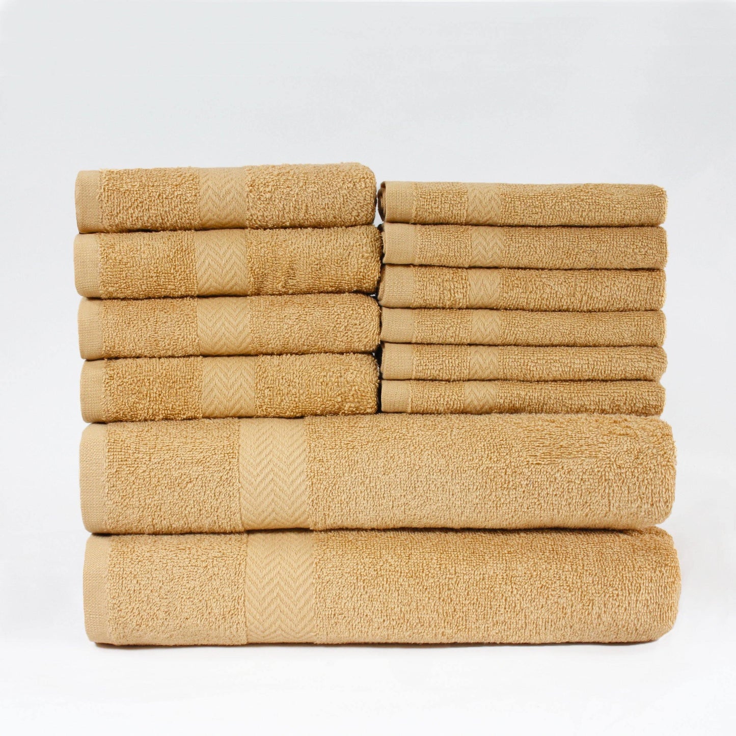 Eco-Friendly Cotton 12-Piece Towel Set, by Superior FredCo