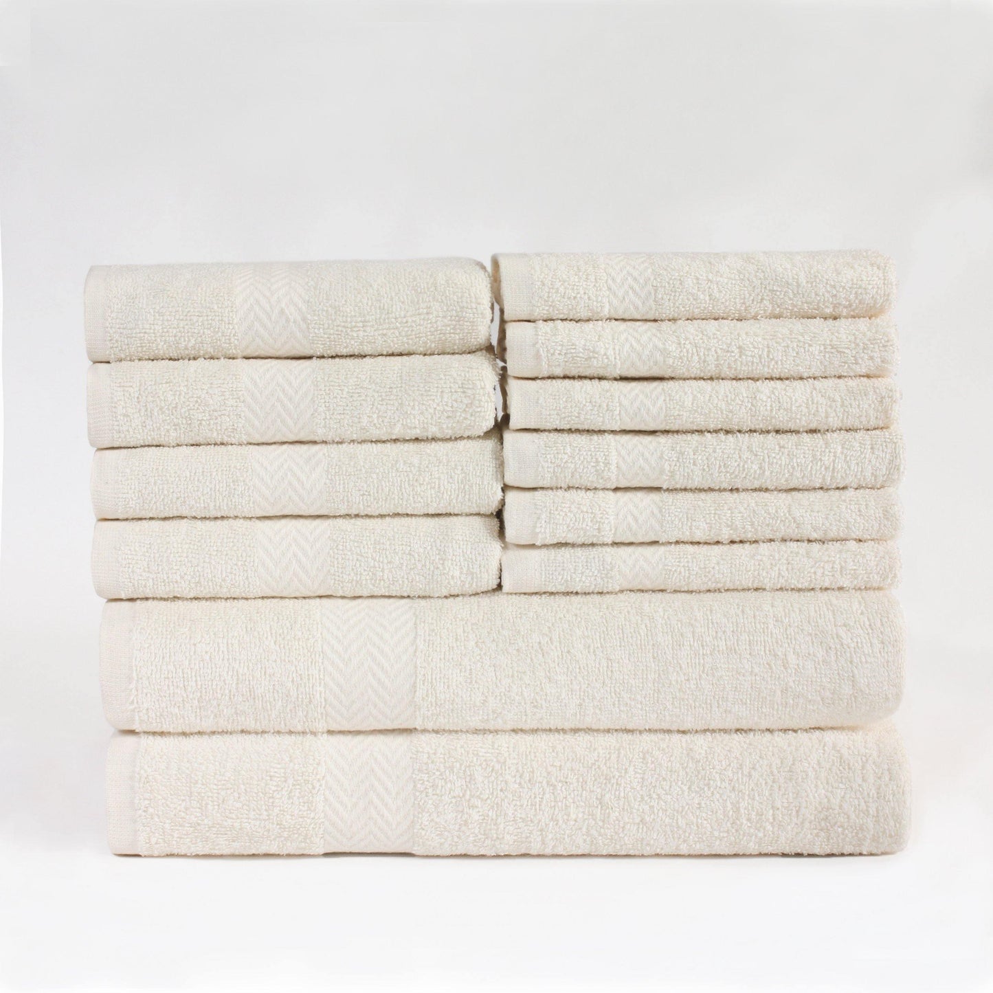 Eco-Friendly Cotton 12-Piece Towel Set, by Superior FredCo