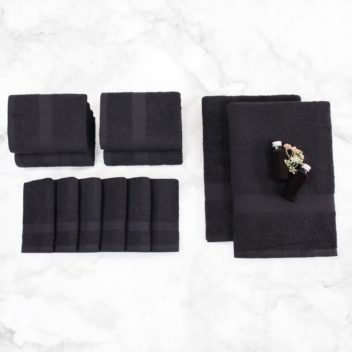 Eco-Friendly Cotton 12-Piece Towel Set, by Superior FredCo