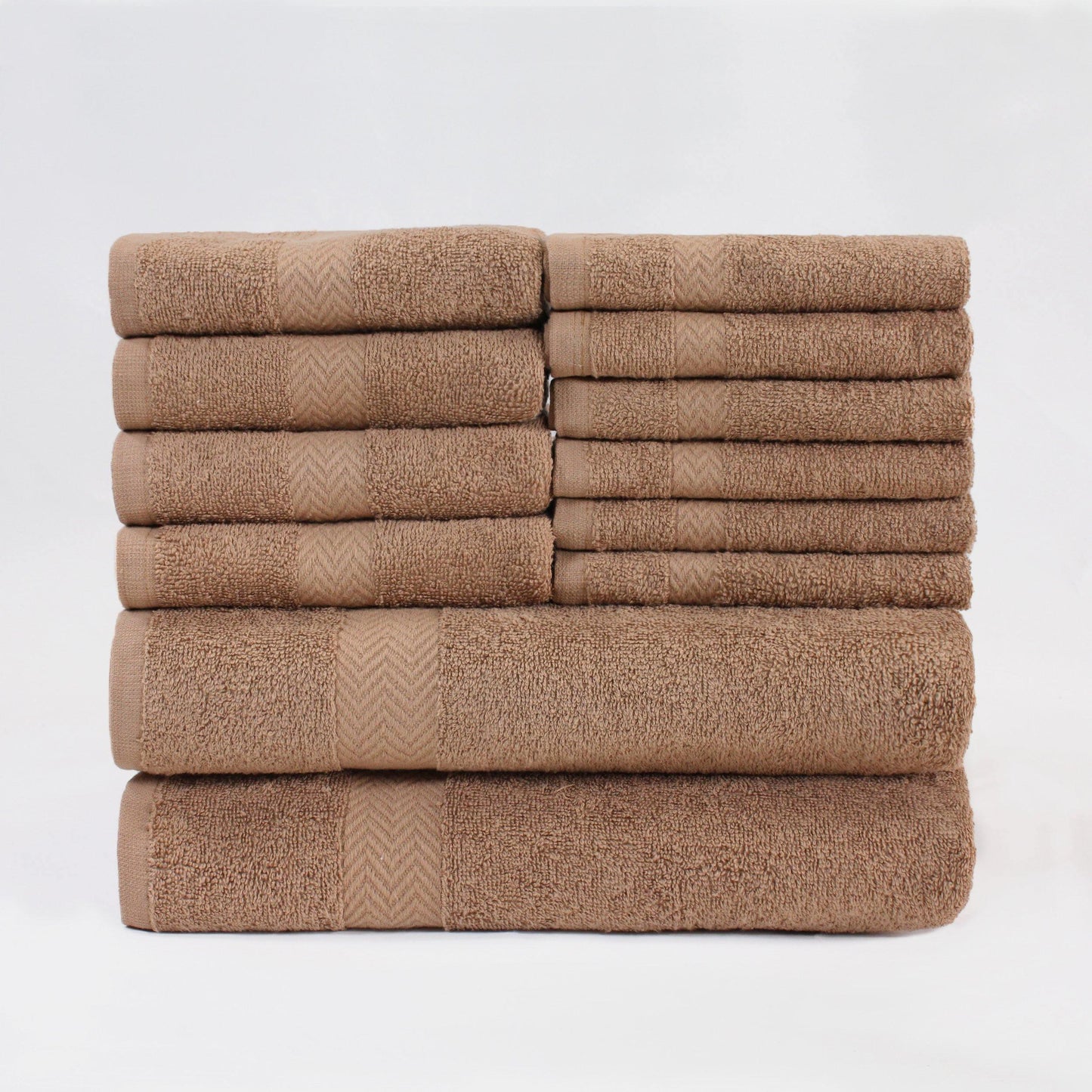 Eco-Friendly Cotton 12-Piece Towel Set, by Superior FredCo