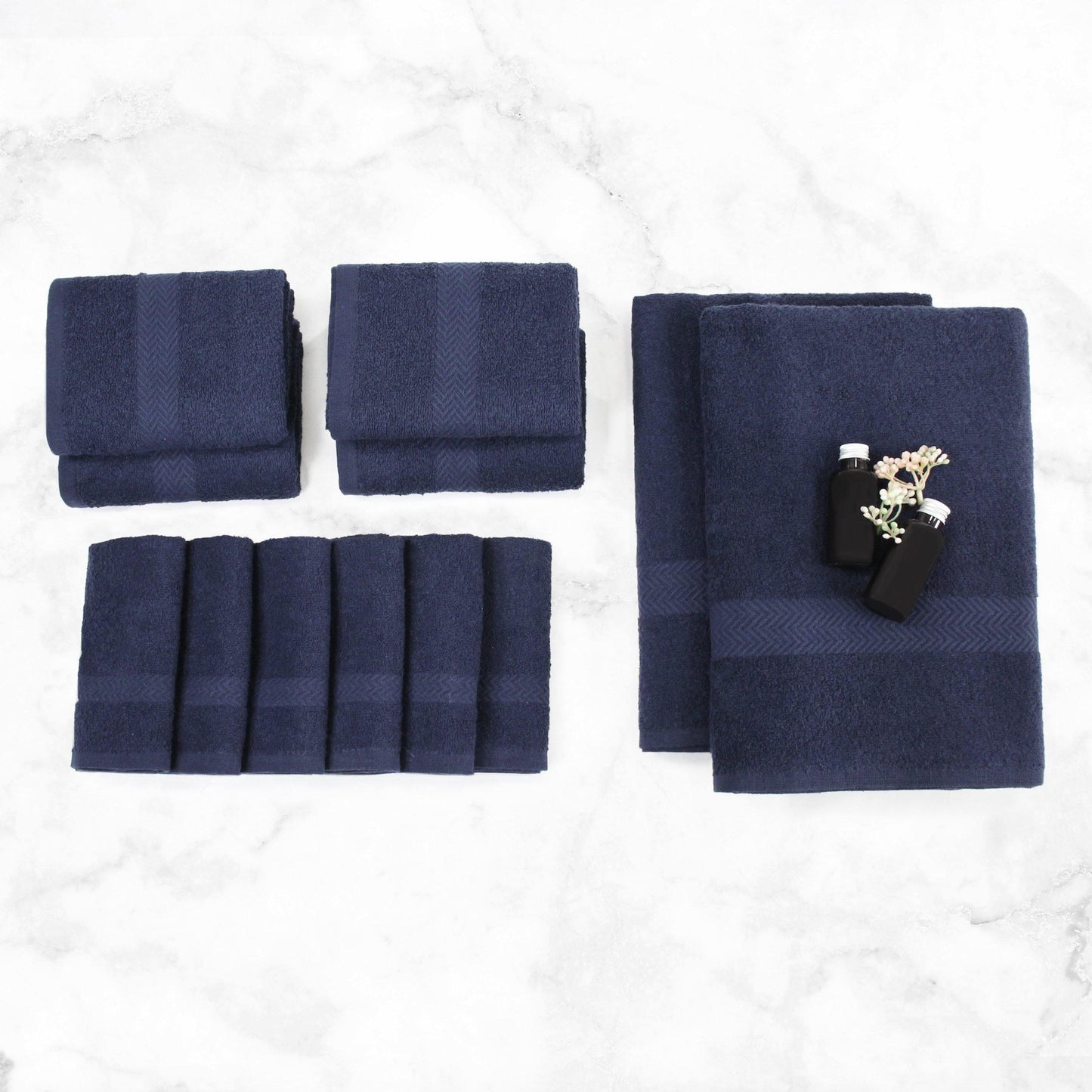 Eco-Friendly Cotton 12-Piece Towel Set, by Superior FredCo