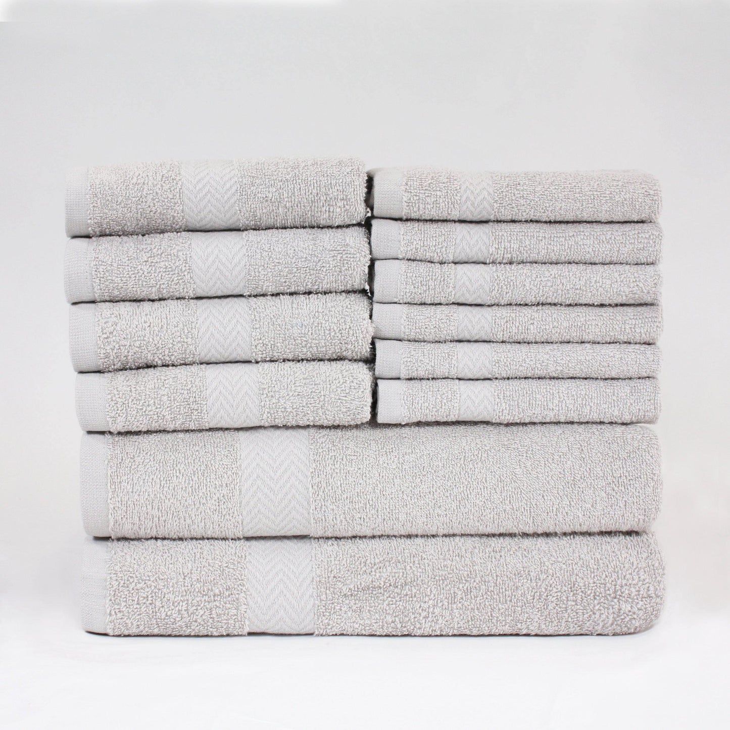 Eco-Friendly Cotton 12-Piece Towel Set, by Superior FredCo