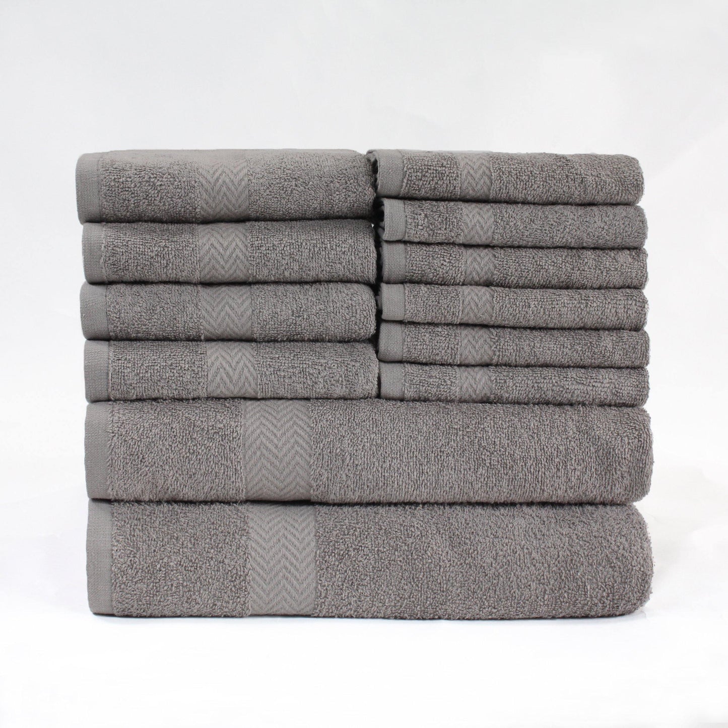 Eco-Friendly Cotton 12-Piece Towel Set, by Superior FredCo