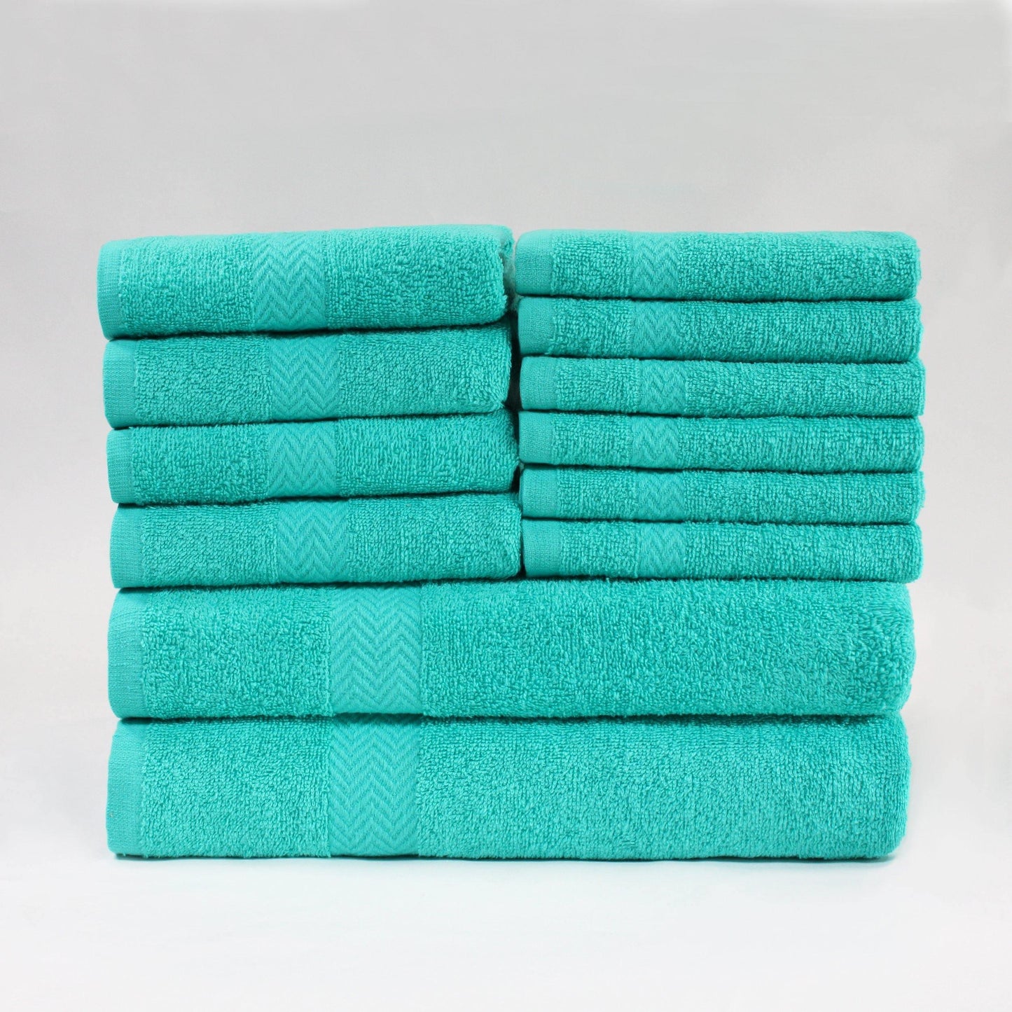 Eco-Friendly Cotton 12-Piece Towel Set, by Superior FredCo