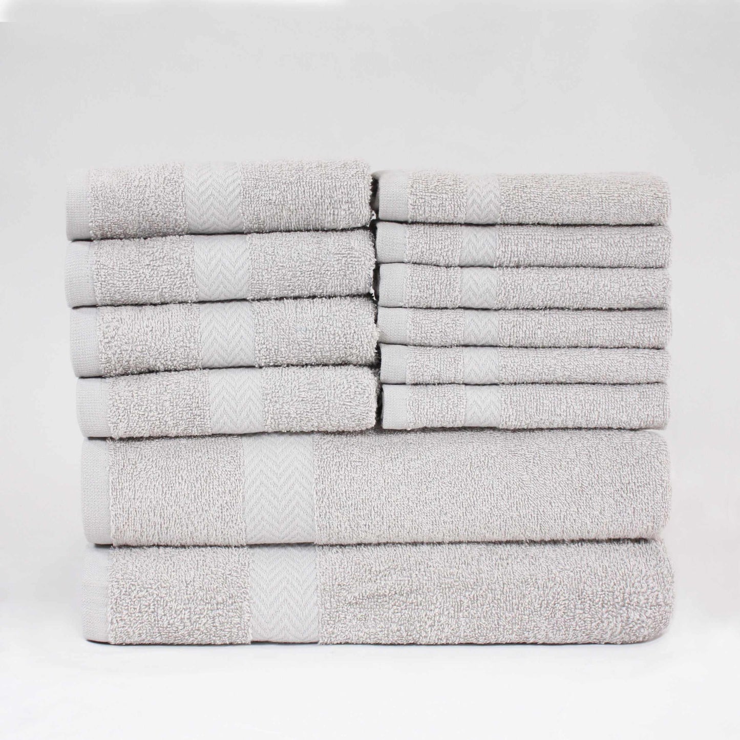 Eco-Friendly Cotton 12-Piece Towel Set, by Superior FredCo