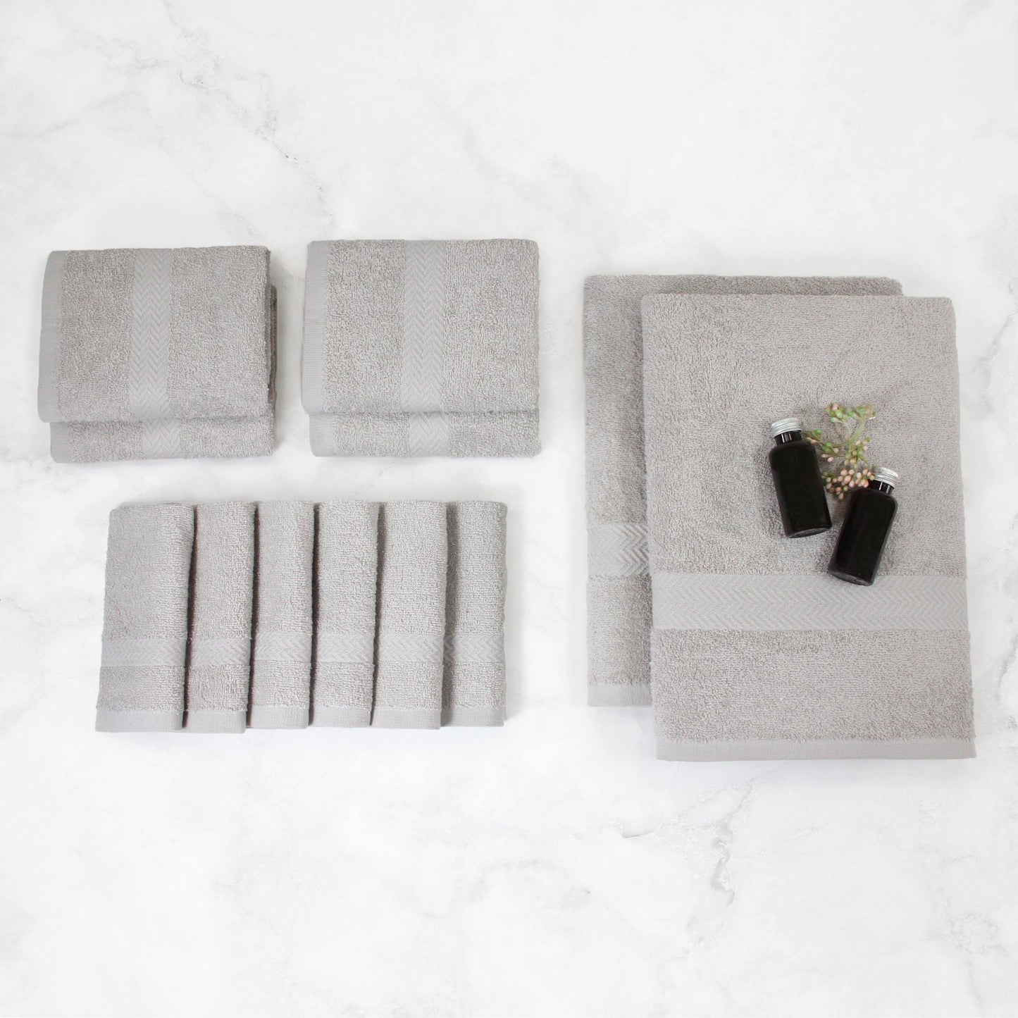 Eco-Friendly Cotton 12-Piece Towel Set, by Superior FredCo