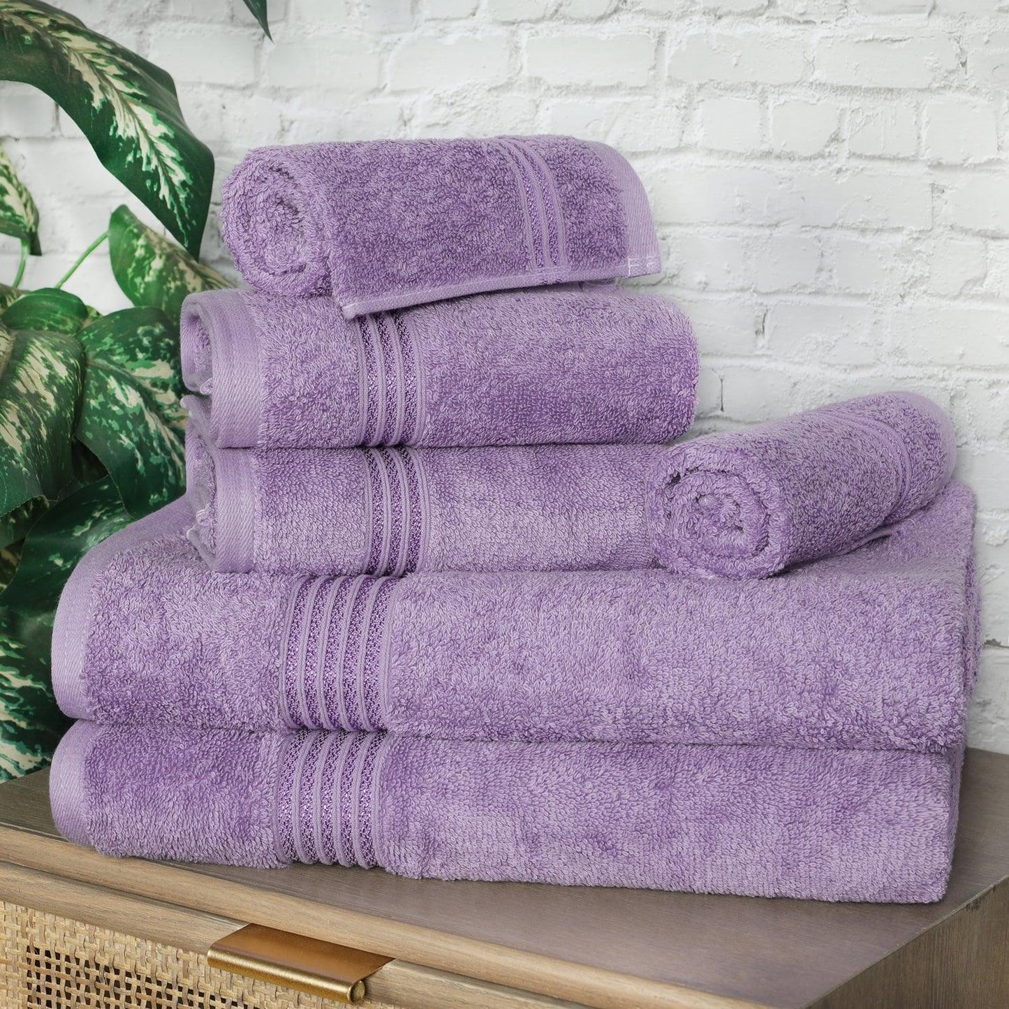 Egyptian Cotton 600 GSM, 6-Piece Towel Set, 2 Bath, 2 Hand, 2 Face FredCo