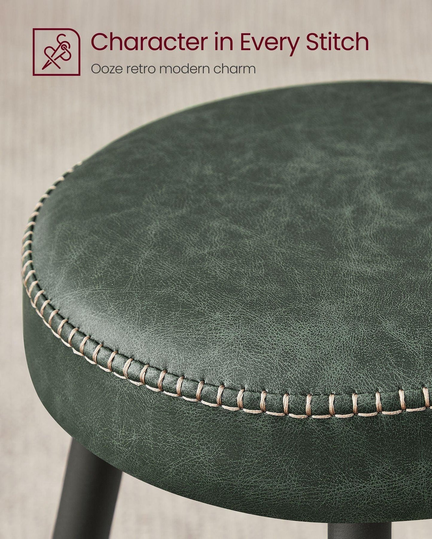 EKHO Collection - Bar Stools Set of 2, Forest Green FredCo