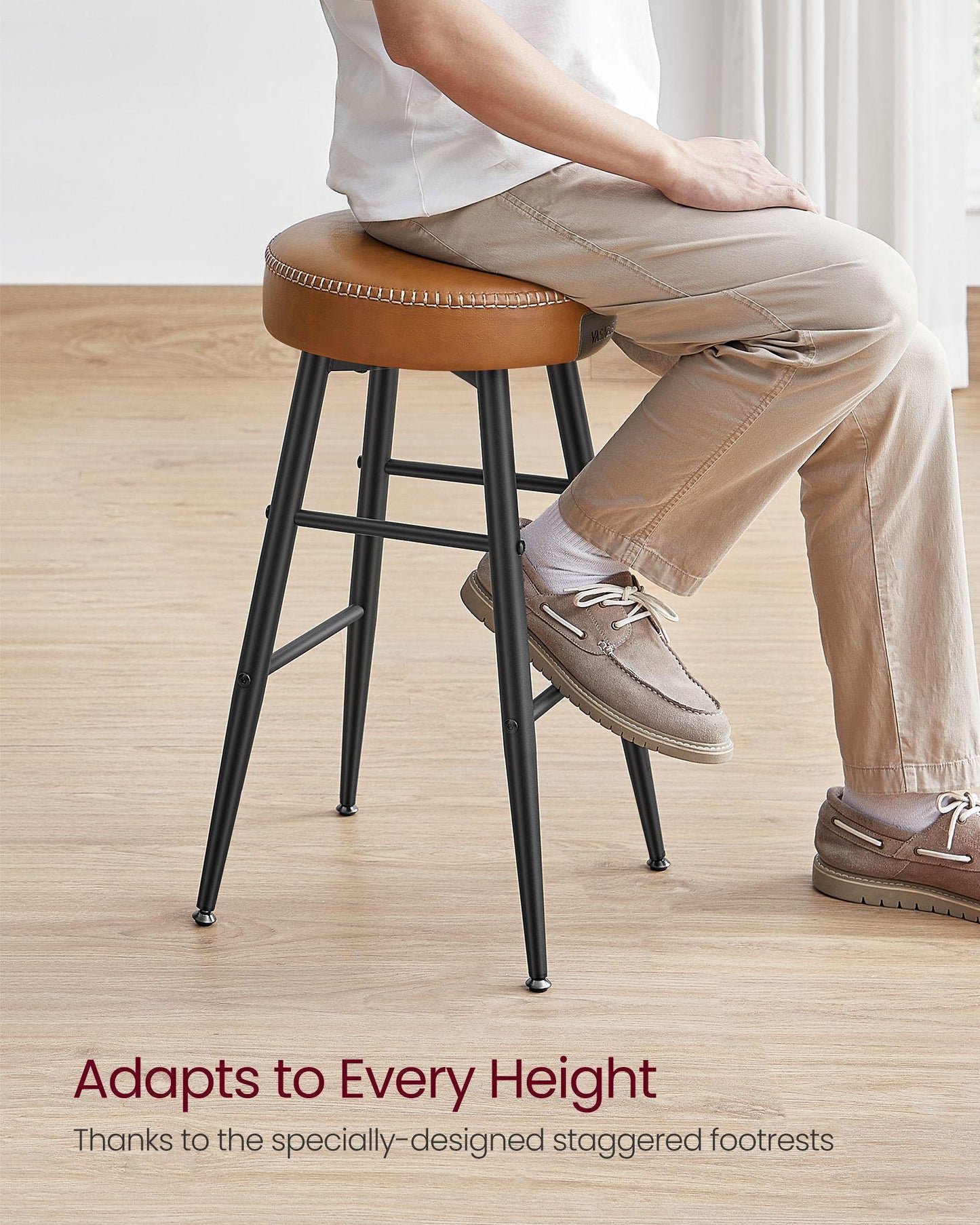 EKHO Collection - Counter Stools Set of 2, Camarel Brown FredCo
