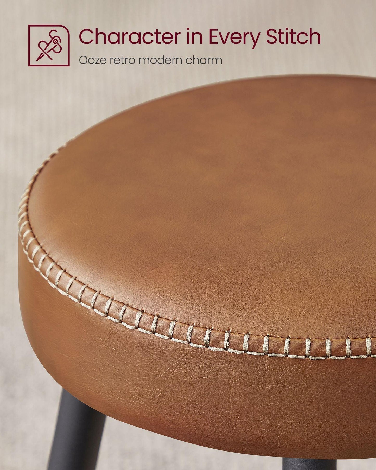 EKHO Collection - Counter Stools Set of 2, Camarel Brown FredCo