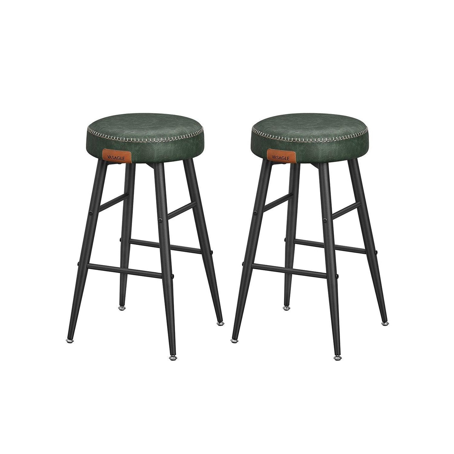 EKHO Collection - Counter Stools Set of 2, Forest Green 24.8” FredCo